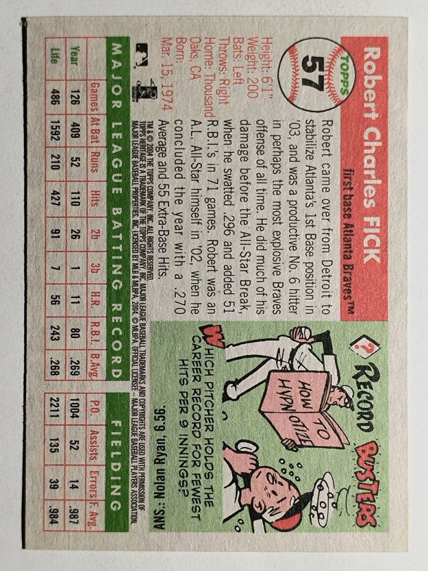 2004 Topps Heritage #57 Robert Fick