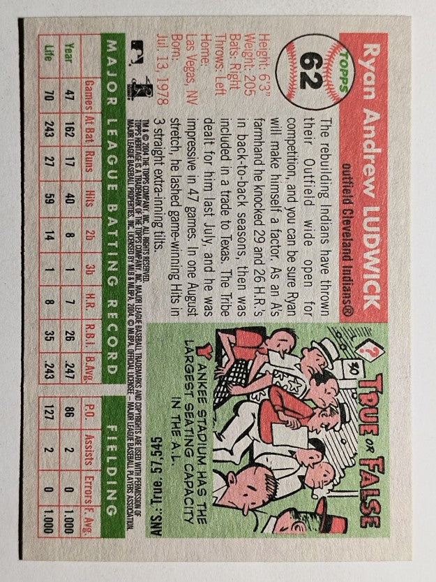 2004 Topps Heritage #62 Ryan Ludwick