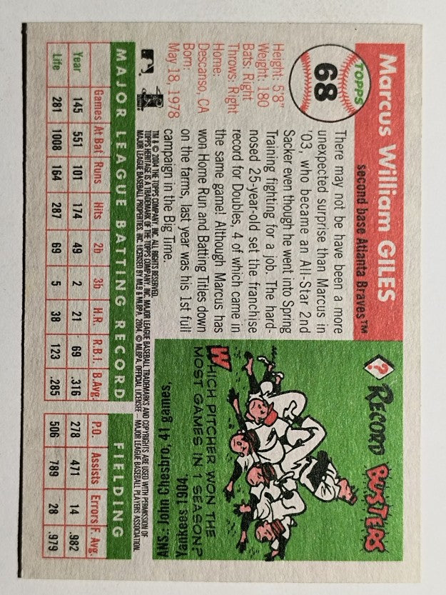 2004 Topps Heritage #68 Marcus Giles