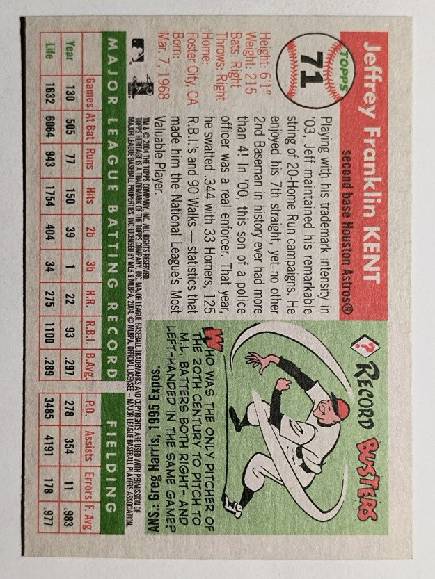 2004 Topps Heritage #71 Jeff Kent