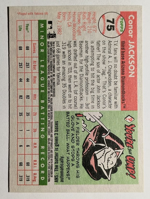 2004 Topps Heritage #75 Conor Jackson RC