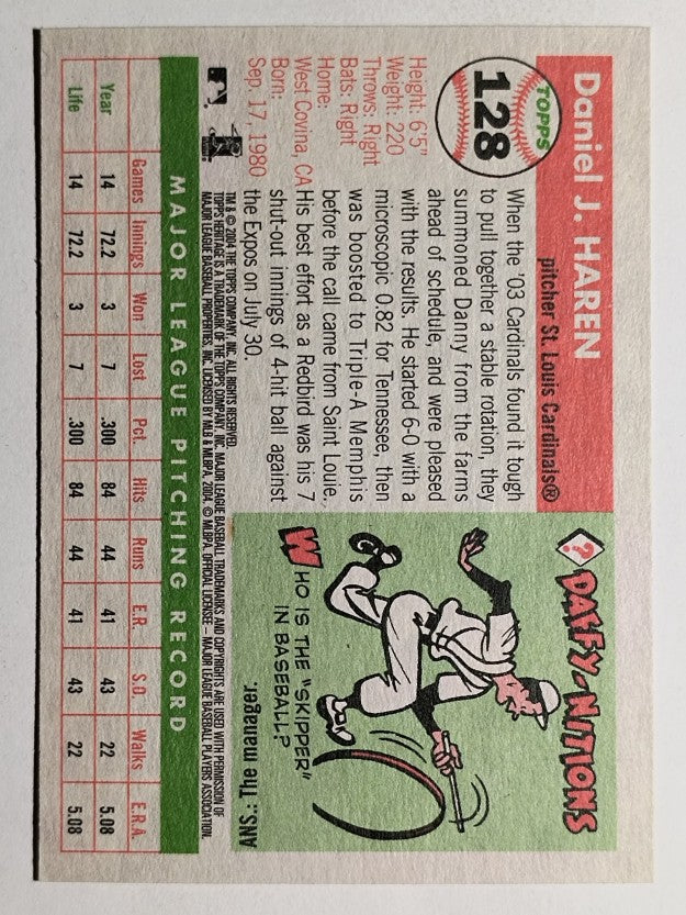 2004 Topps Heritage #128 Dan Haren