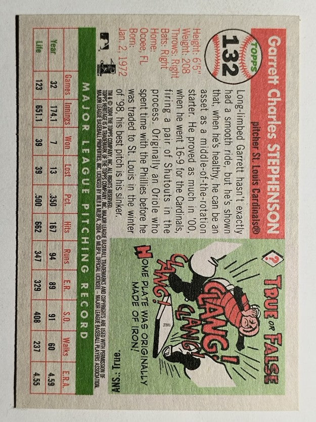 2004 Topps Heritage #132 Garrett Stephenson