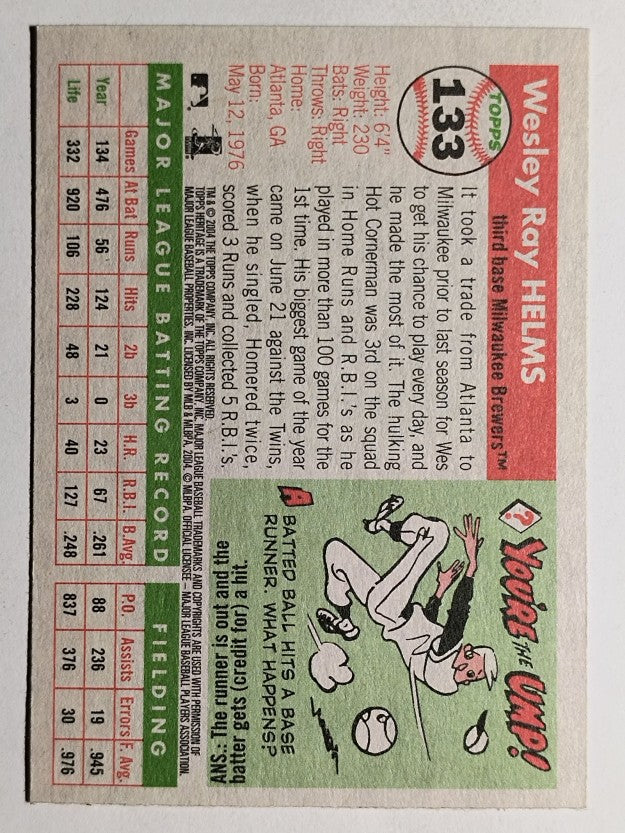 2004 Topps Heritage #133 Wes Helms
