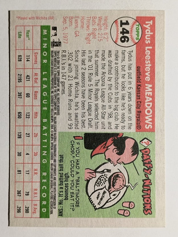 2004 Topps Heritage #146 Tydus Meadows RC