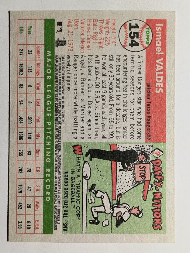 2004 Topps Heritage #154 Ismael Valdes