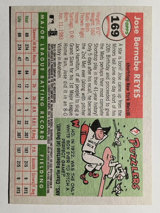 2004 Topps Heritage #169 Jose Reyes