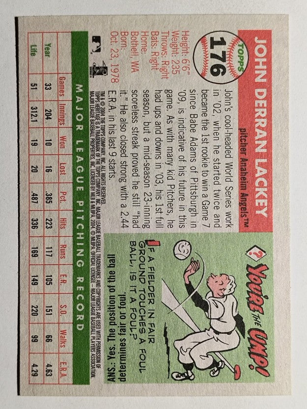 2004 Topps Heritage #176 John Lackey