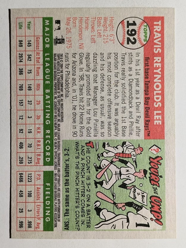 2004 Topps Heritage #192 Travis Lee