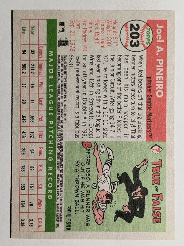 2004 Topps Heritage #203 Joel Pineiro