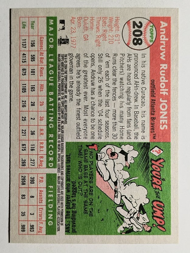 2004 Topps Heritage #208 Andruw Jones