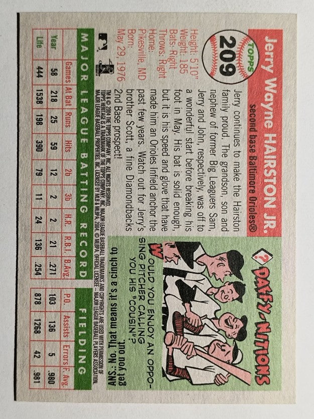 2004 Topps Heritage #209 Jerry Hairston Jr.