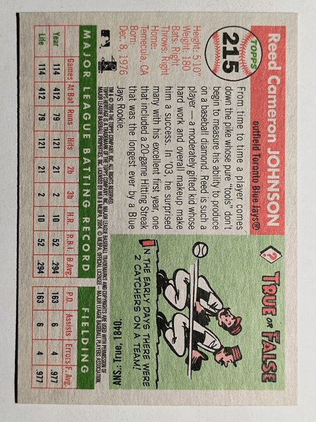 2004 Topps Heritage #215 Reed Johnson