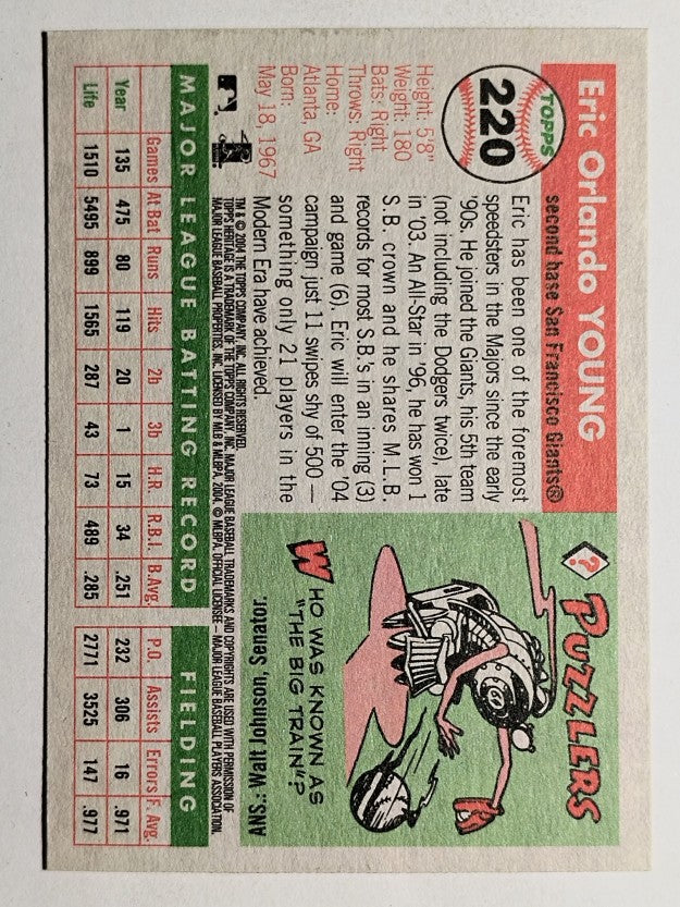 2004 Topps Heritage #220 Eric Young