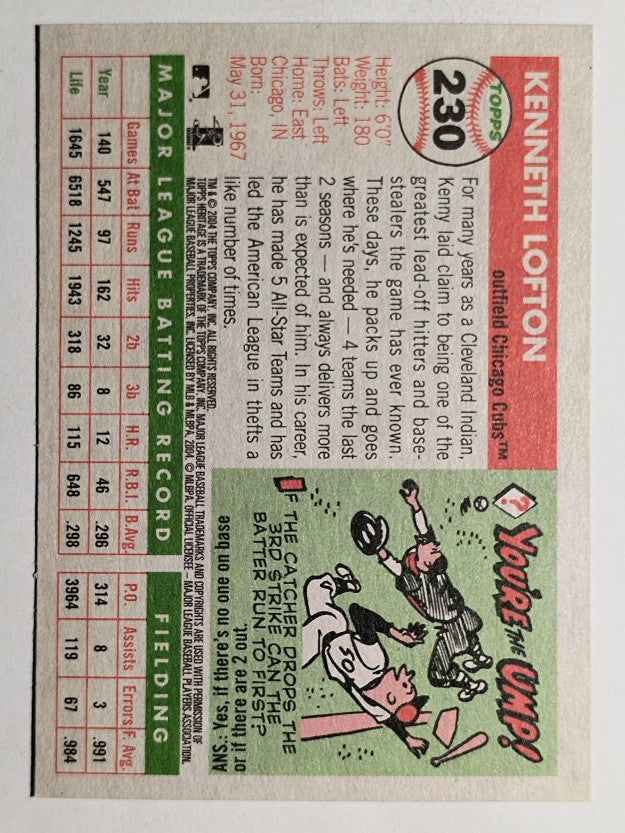 2004 Topps Heritage #230 Kenny Lofton