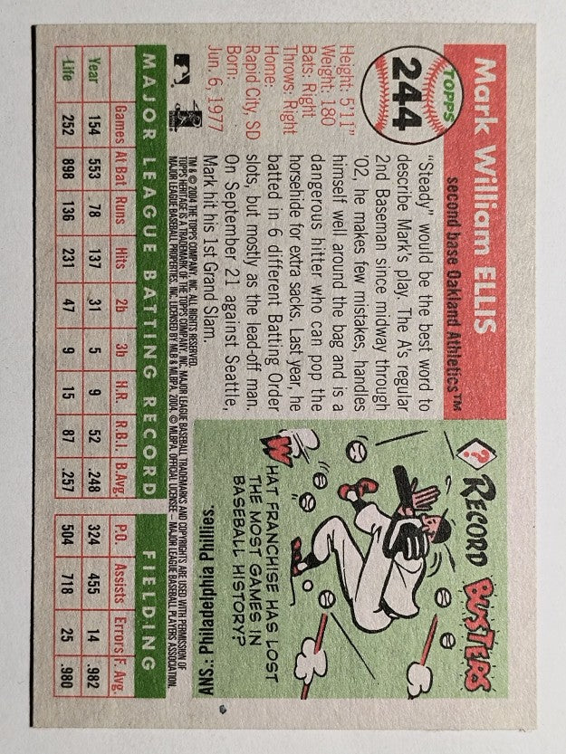 2004 Topps Heritage #244 Mark Ellis