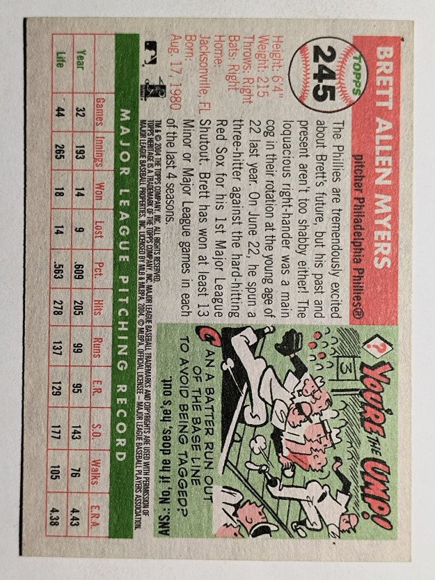 2004 Topps Heritage #245 Brett Myers