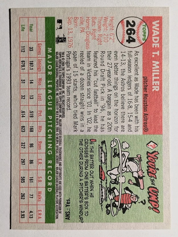 2004 Topps Heritage #264 Wade Miller