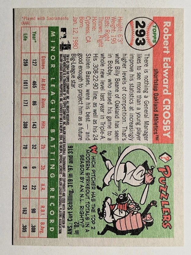 2004 Topps Heritage #293 Bobby Crosby