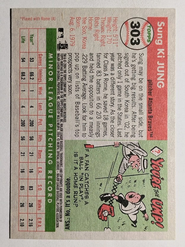 2004 Topps Heritage #303 Sung Jung RC