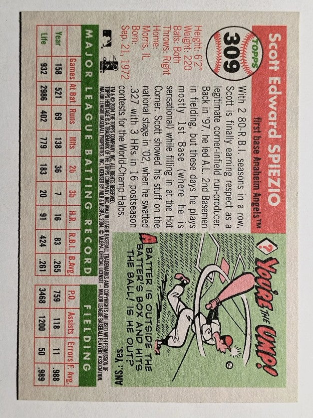 2004 Topps Heritage #309 Scott Spiezio