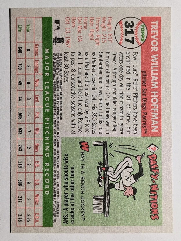 2004 Topps Heritage #317 Trevor Hoffman