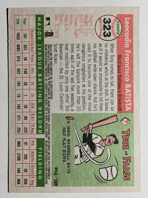 2004 Topps Heritage #323 Tony Batista
