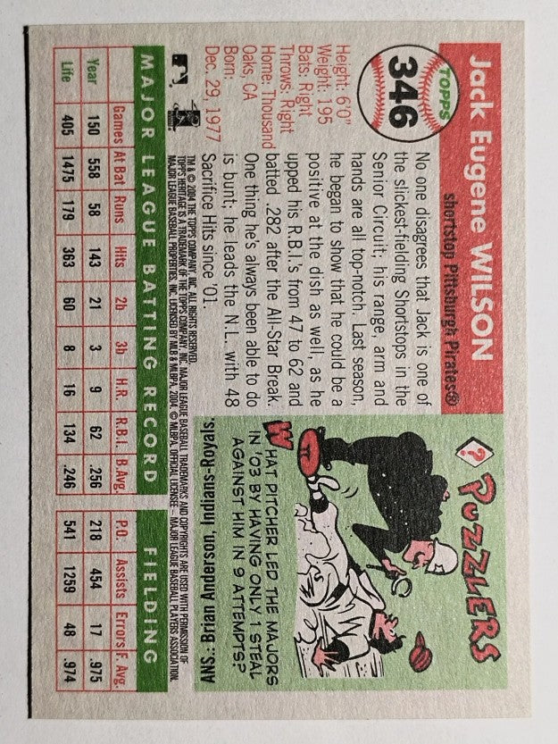 2004 Topps Heritage #346 Jack Wilson