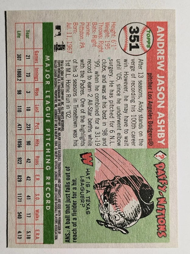 2004 Topps Heritage #351 Andy Ashby