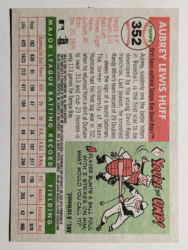 2004 Topps Heritage #352 Aubrey Huff