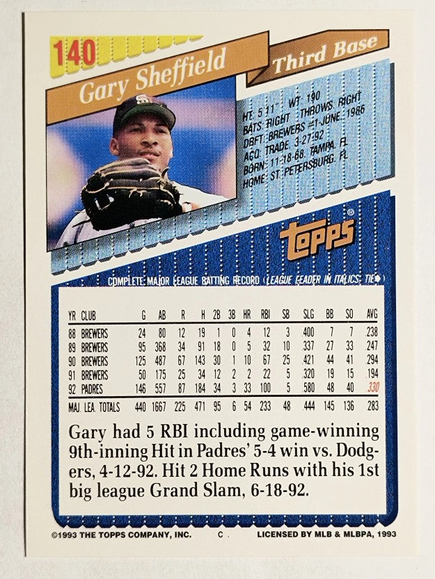 1993 Topps #140 Gary Sheffield