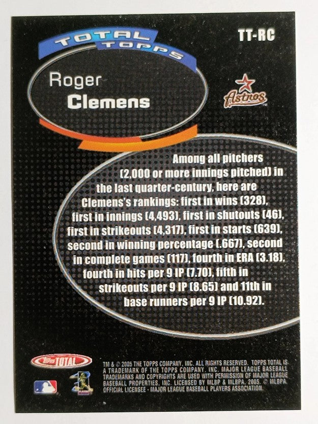2005 Topps Total Topps #RC Roger Clemens (NM)