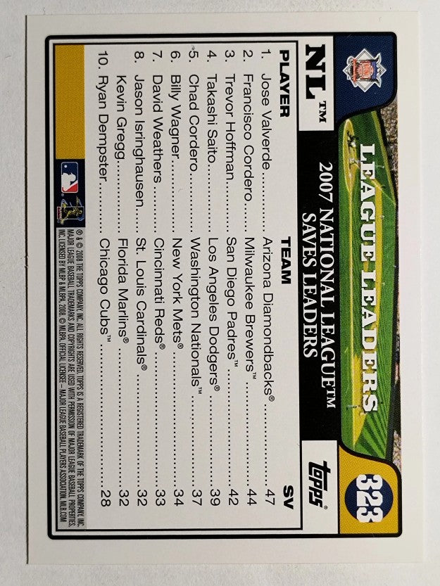2008 Topps #323 Jose Valverde/Francisco Cordero/Trevor Hoffman