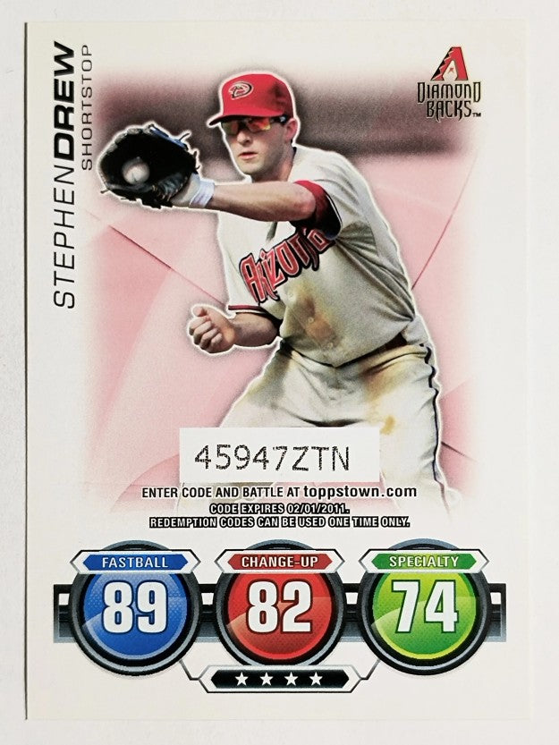 2010 Topps Series 2 Attax Code Cards #4 Stephen Drew