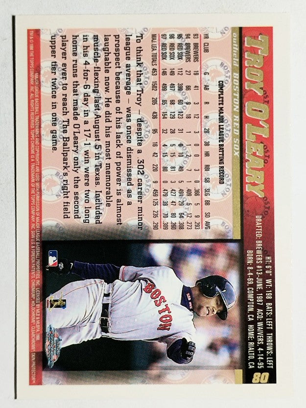 1998 Topps Chrome #80 Troy O'Leary