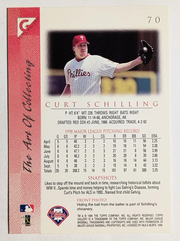 1999 Topps Gallery #70 Curt Schilling
