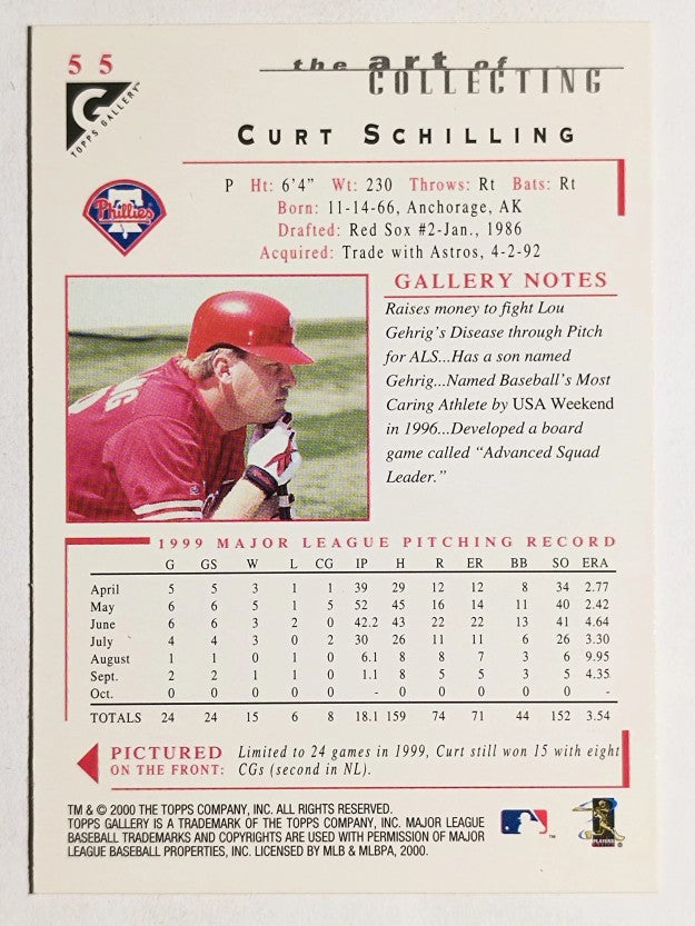 2000 Topps Gallery #55 Curt Schilling
