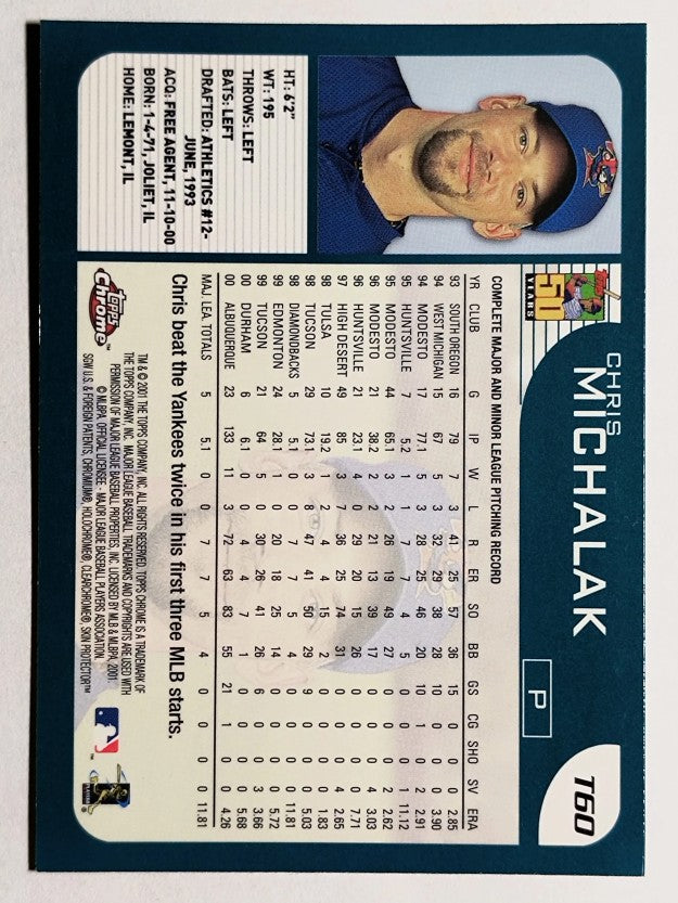 2001 Topps Chrome Traded #T60 Chris Michalak