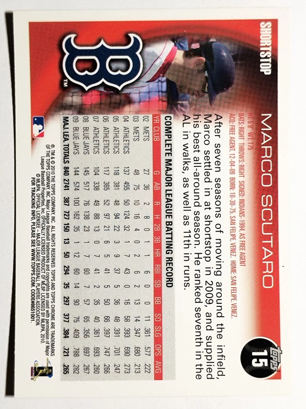2010 Topps Chrome #15 Marco Scutaro