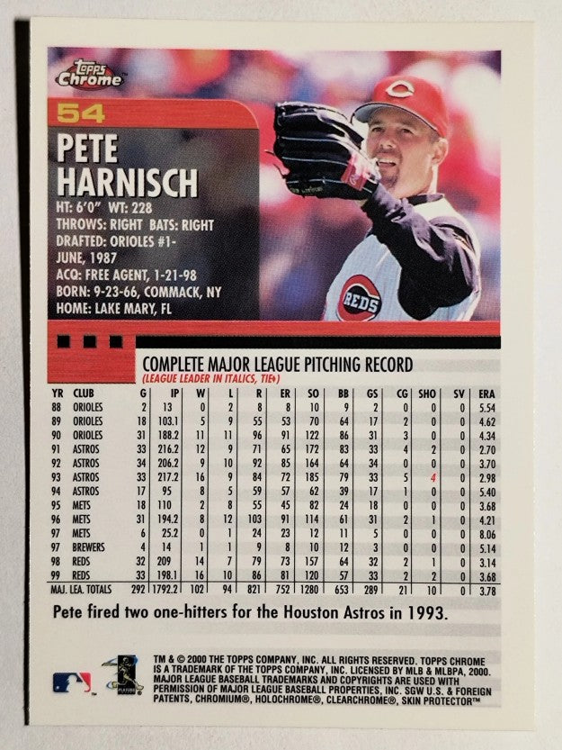 2000 Topps Chrome #54 Pete Harnisch
