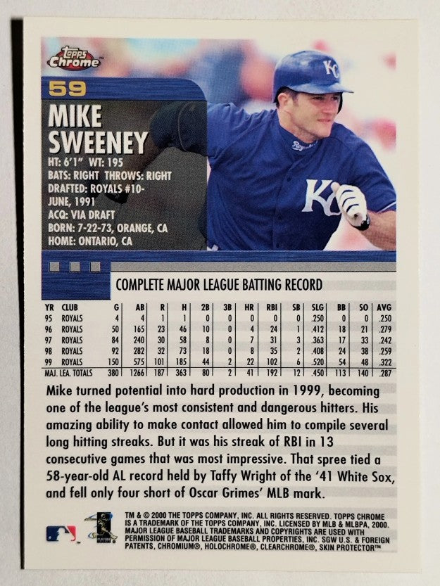 2000 Topps Chrome #59 Mike Sweeney