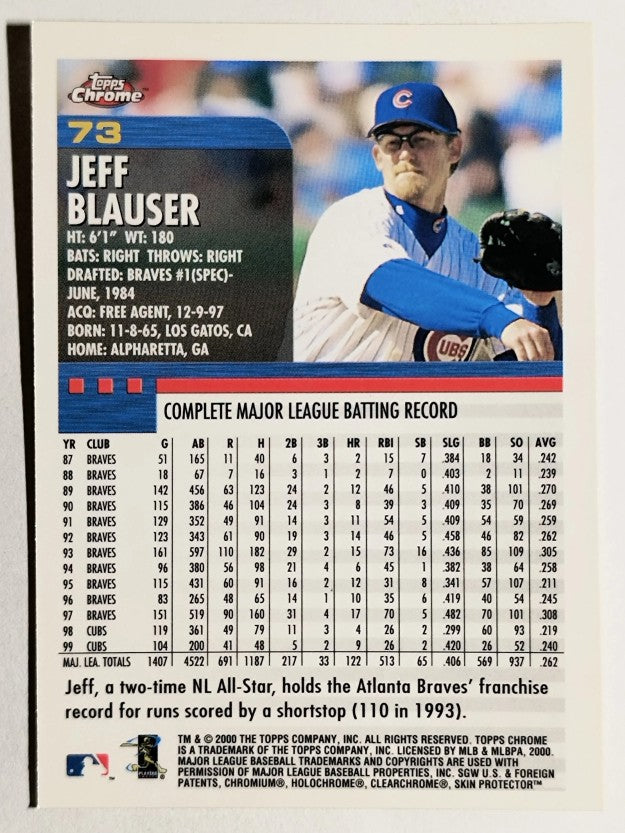 2000 Topps Chrome #73 Jeff Blauser
