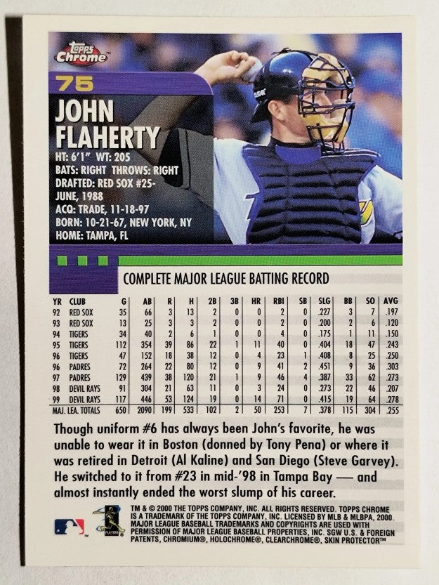 2000 Topps Chrome #75 John Flaherty