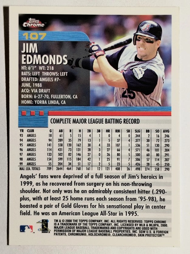 2000 Topps Chrome #107 Jim Edmonds