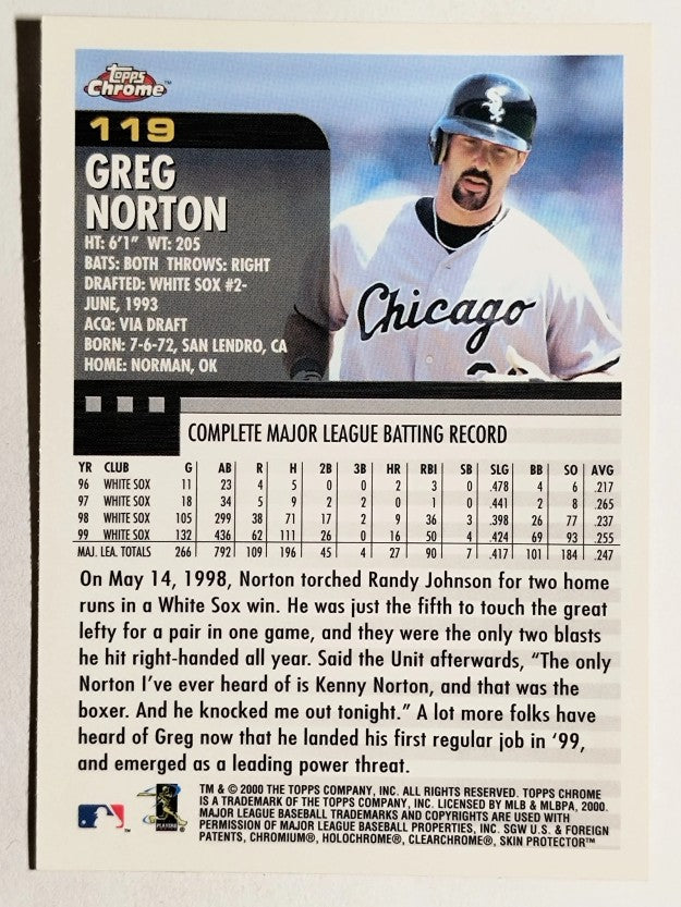 2000 Topps Chrome #119 Greg Norton