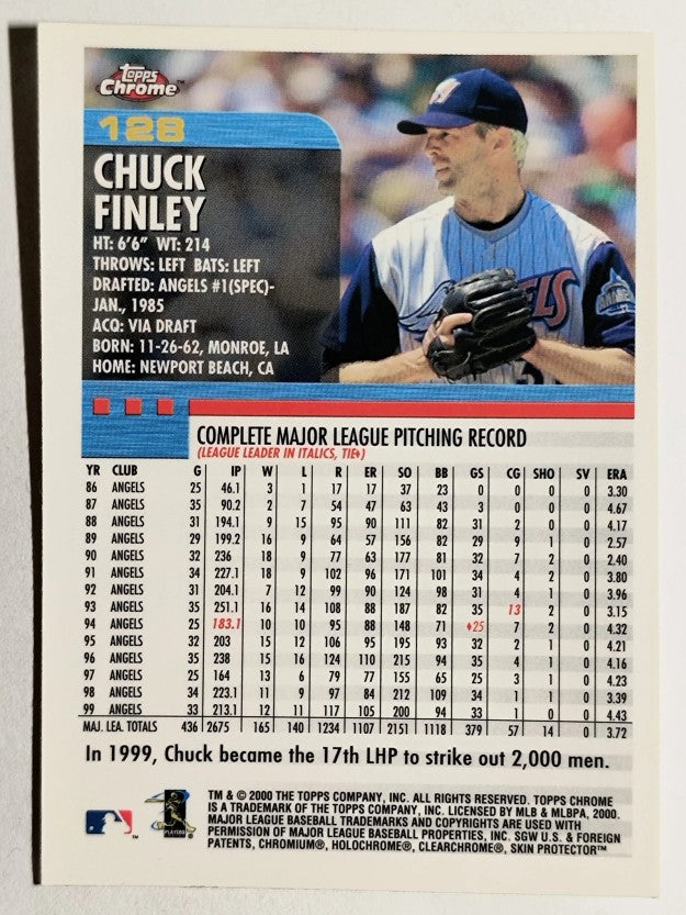 2000 Topps Chrome #128 Chuck Finley