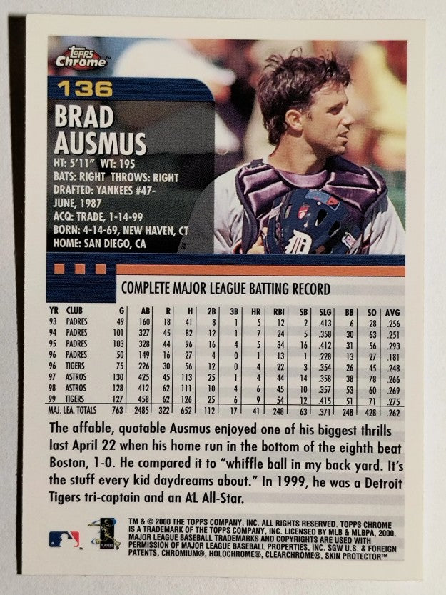2000 Topps Chrome #136 Brad Ausmus