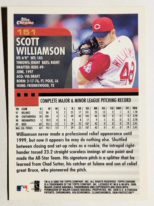 2000 Topps Chrome #151 Scott Williamson