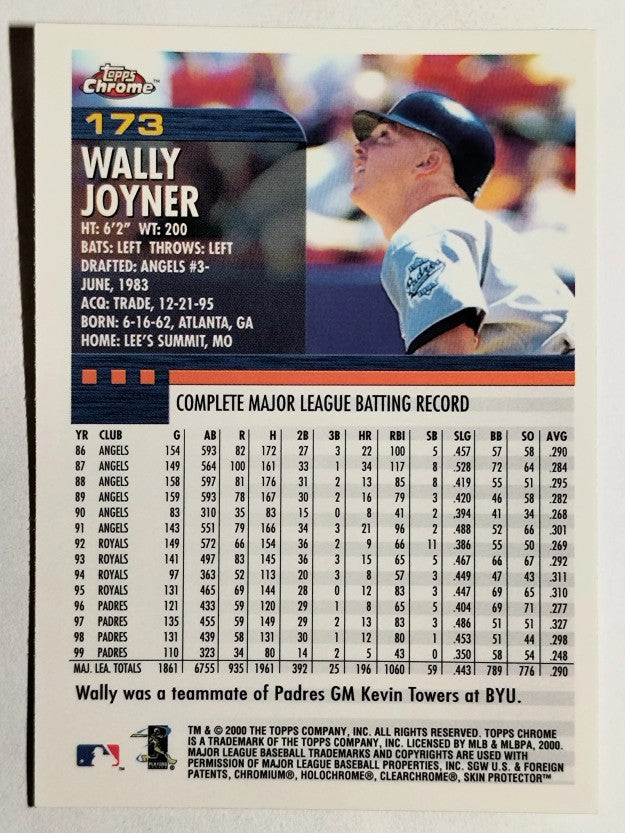 2000 Topps Chrome #173 Wally Joyner