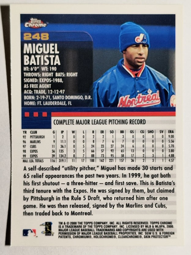 2000 Topps Chrome #248 Miguel Batista